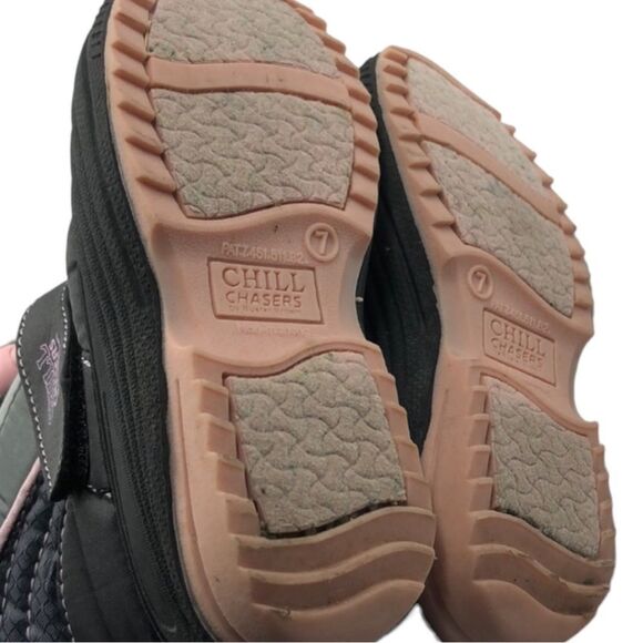 Buster Brown Chill Chasers Black Pink Little Girl’s Boots 7 - Picture 6 of 6